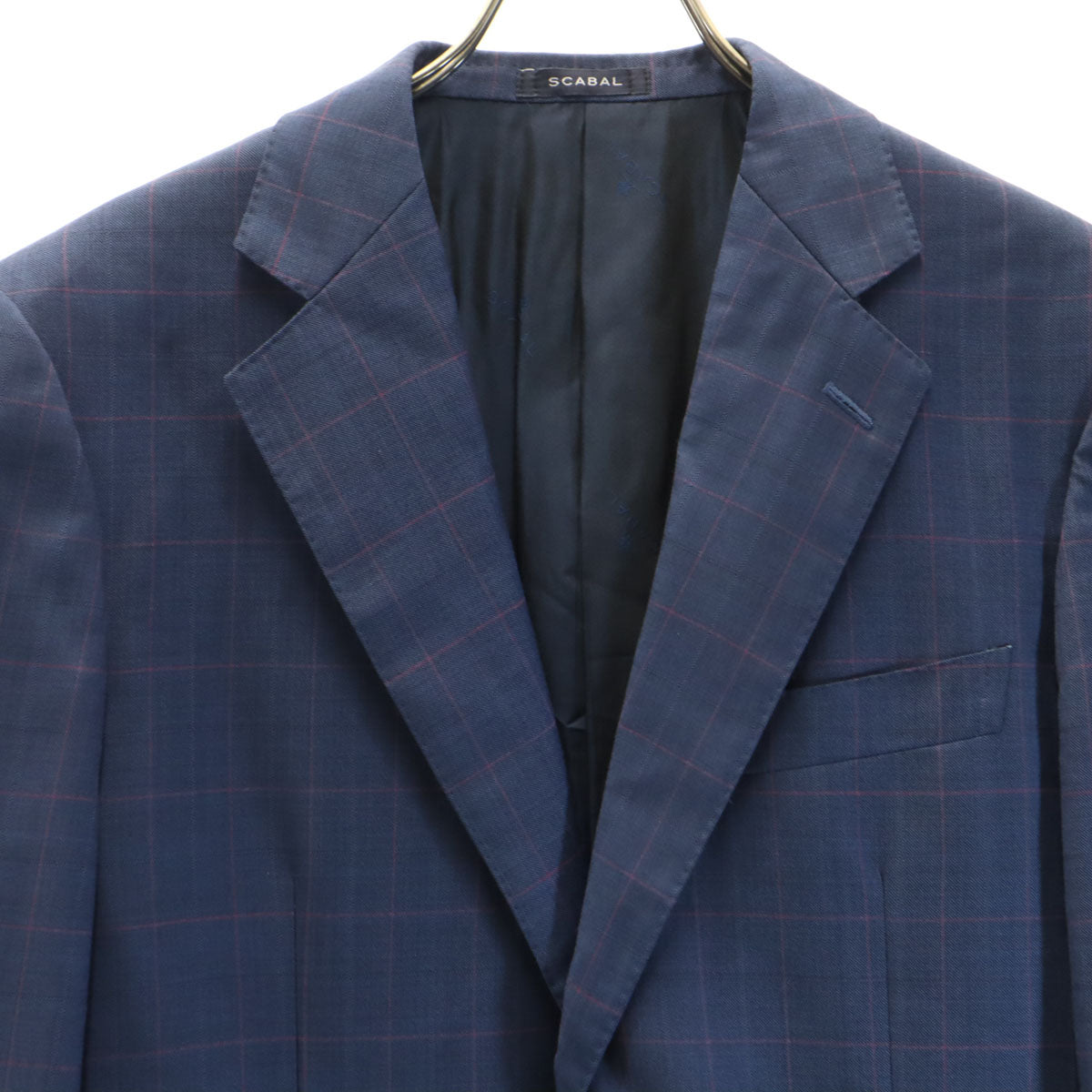 SCABAL スキャバル 日本製 ウール スーツ 上下 セットアップ ネイビー 3ピース メンズ