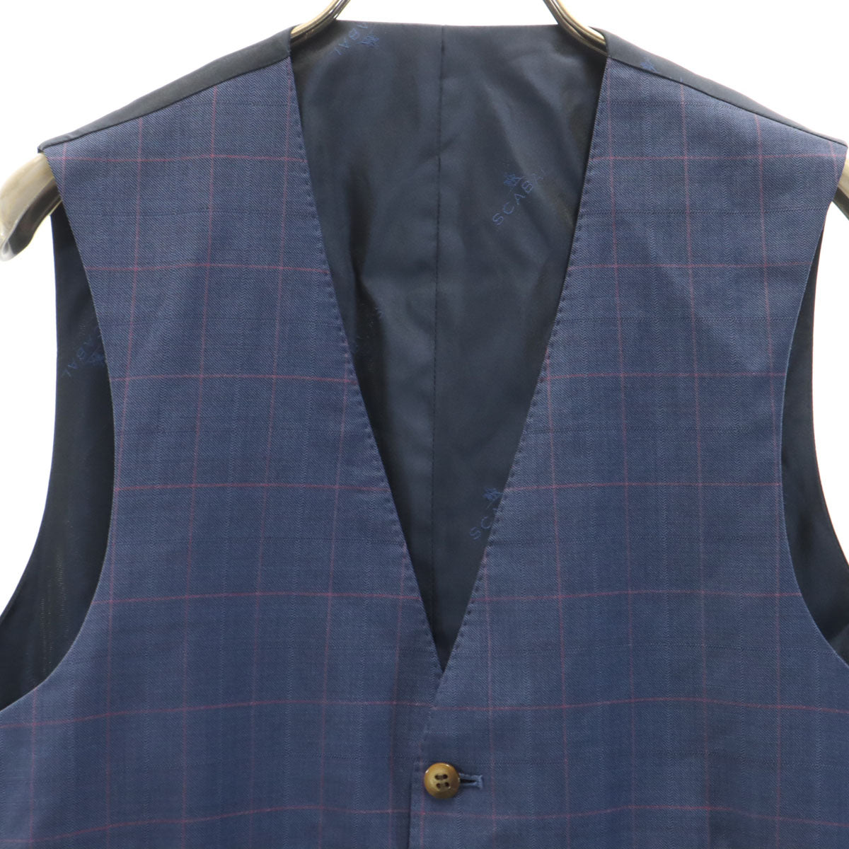 SCABAL スキャバル 日本製 ウール スーツ 上下 セットアップ ネイビー 3ピース メンズ