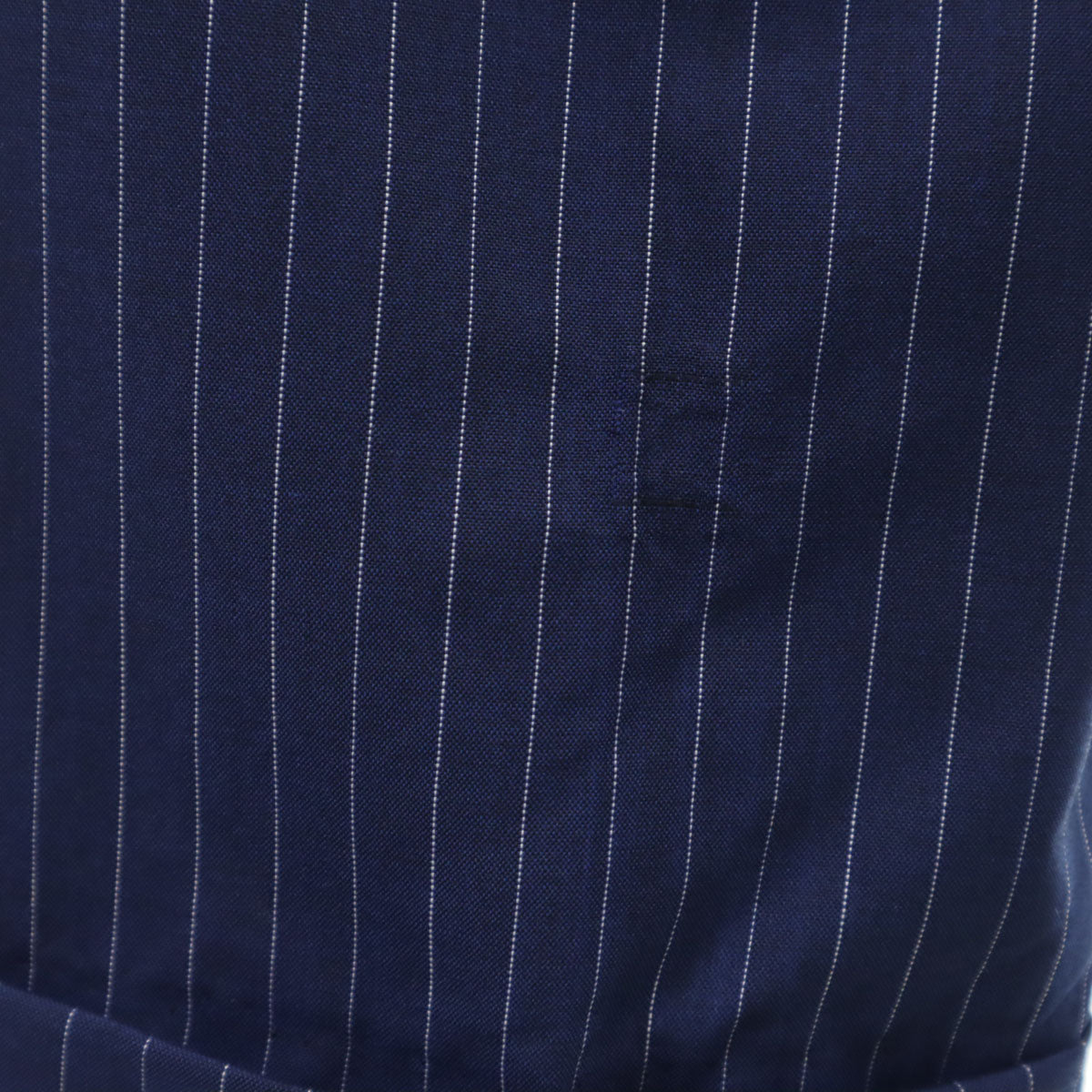 LANVIN ランバン 日本製 ウール ストライプ柄 スーツ 上下 セットアップ ネイビー系 メンズ