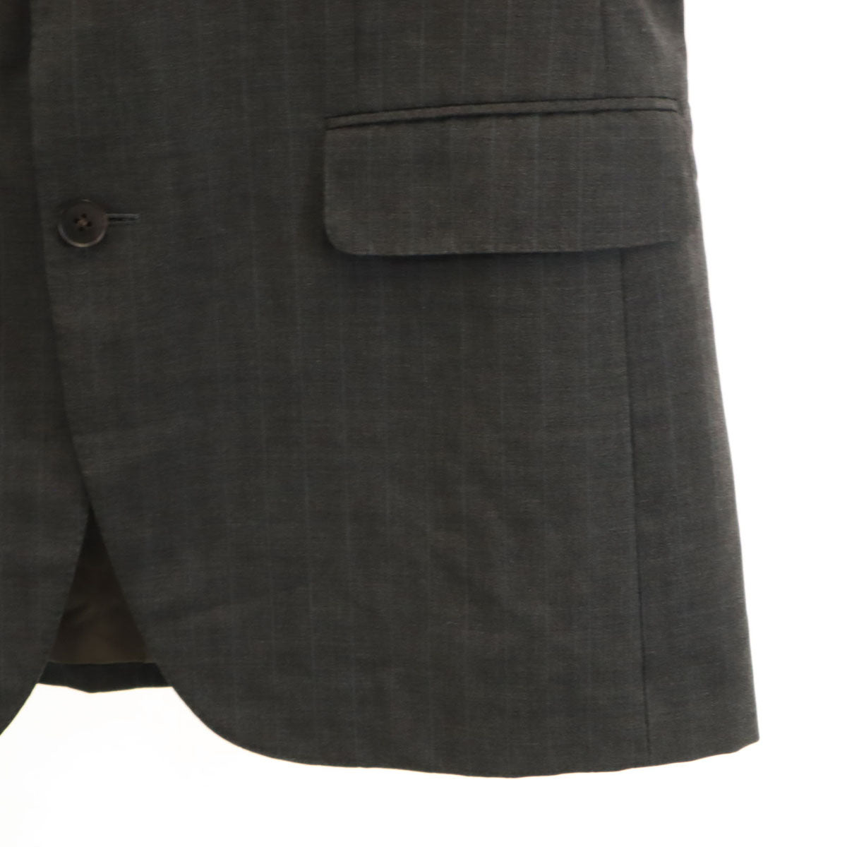 BURBERRY LONDON バーバリーロンドン 日本製 ストライプ柄 テーラードジャケット A7 チャコールグレー 三陽商会 メンズ