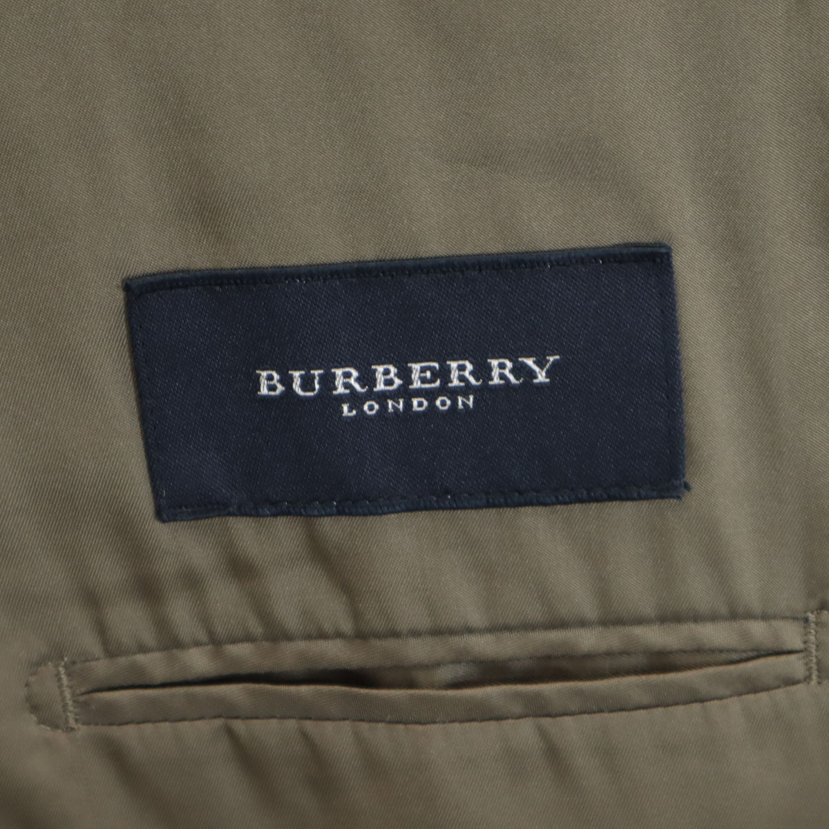 BURBERRY LONDON バーバリーロンドン 日本製 ストライプ柄 テーラードジャケット A7 チャコールグレー 三陽商会 メンズ