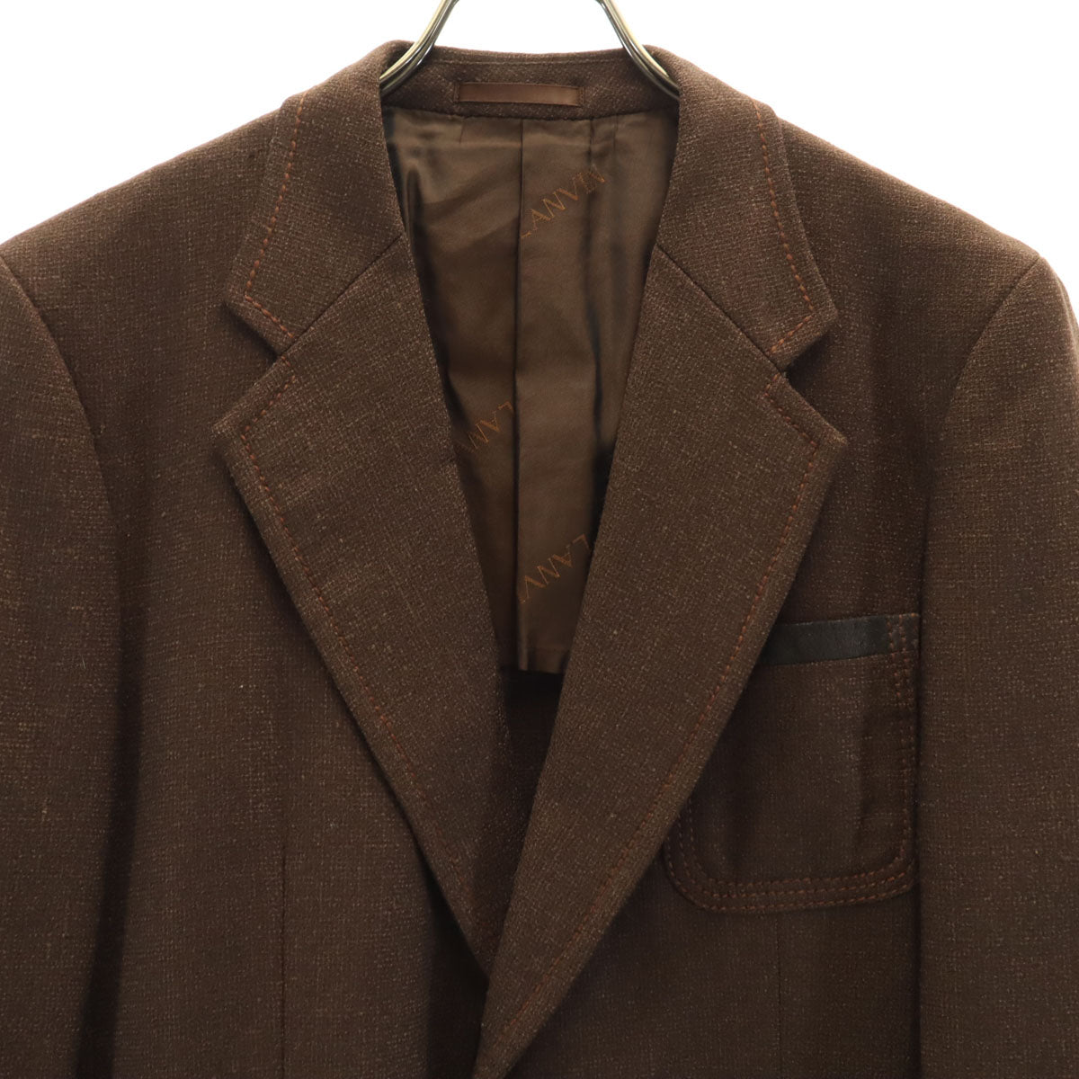 LANVIN ランバン テーラードジャケット 50 ブラウン メンズ