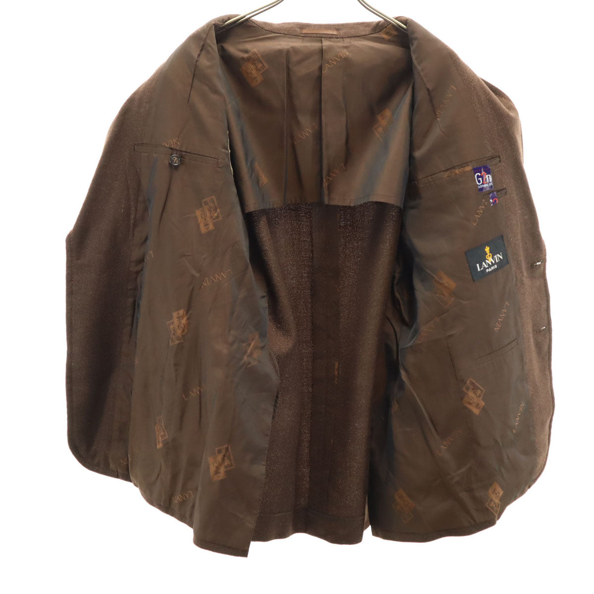 LANVIN ランバン テーラードジャケット 50 ブラウン メンズ