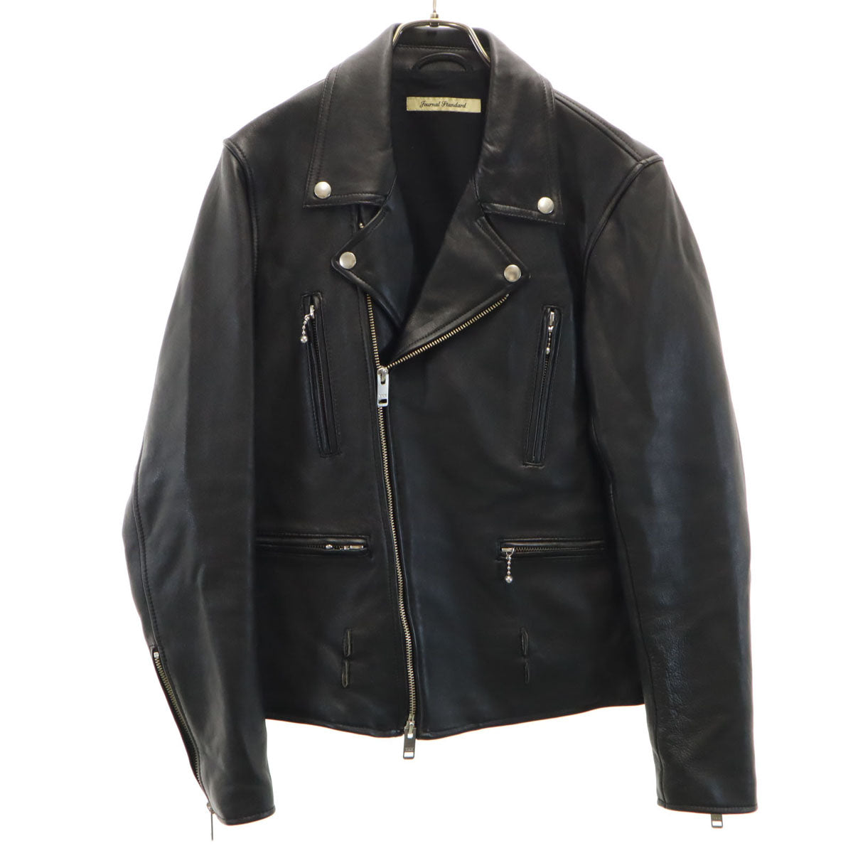 JOURNAL STANDARD ジャーナルスタンダード 羊革 レザー ダブル ライダースジャケット M ブラック メンズ