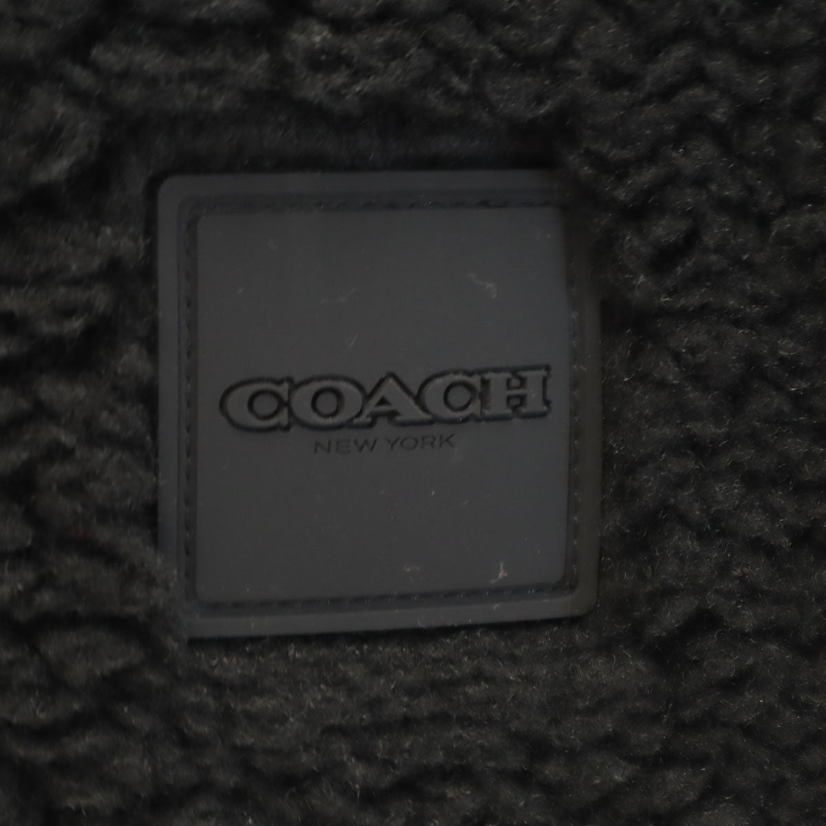 COACH コーチ ノベルティ シェルパ ベスト L ブラック CW690 ボア メンズ