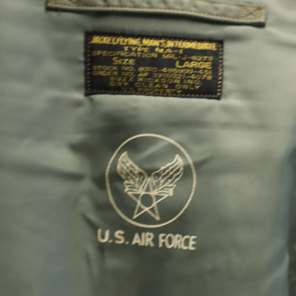 Buzz Rickson's バズリクソンズ MA-1 フライトジャケット L セージグリーン M13411 東洋エンタープライズ 中綿 メンズ