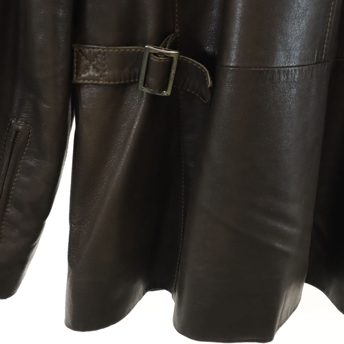 Salfra サルフラ レザージャケット 50 ブラウン 裏カシミヤ メンズ