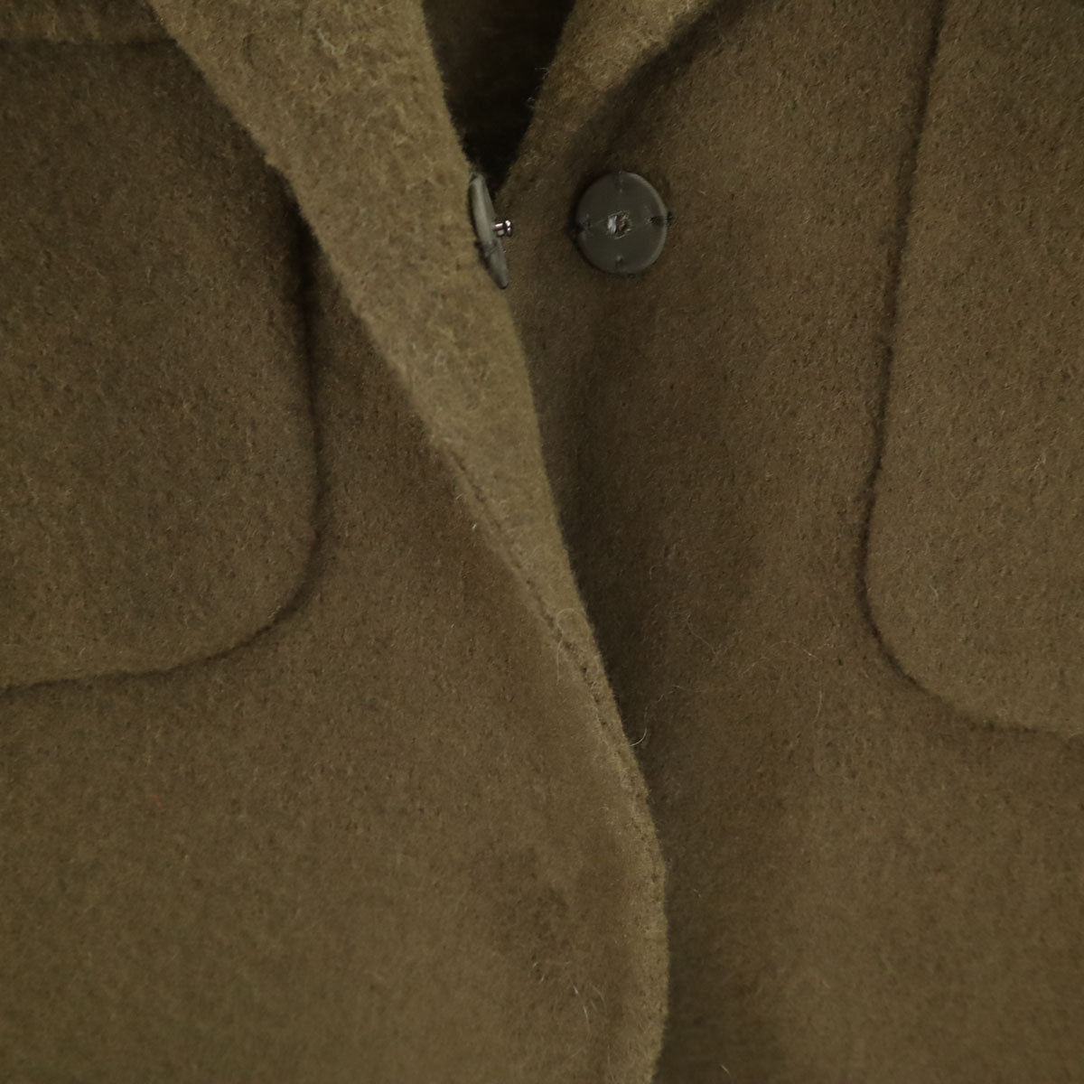 未使用 allureville アルアバイル ショート丈 ウールジャケット 2 カーキ レディース