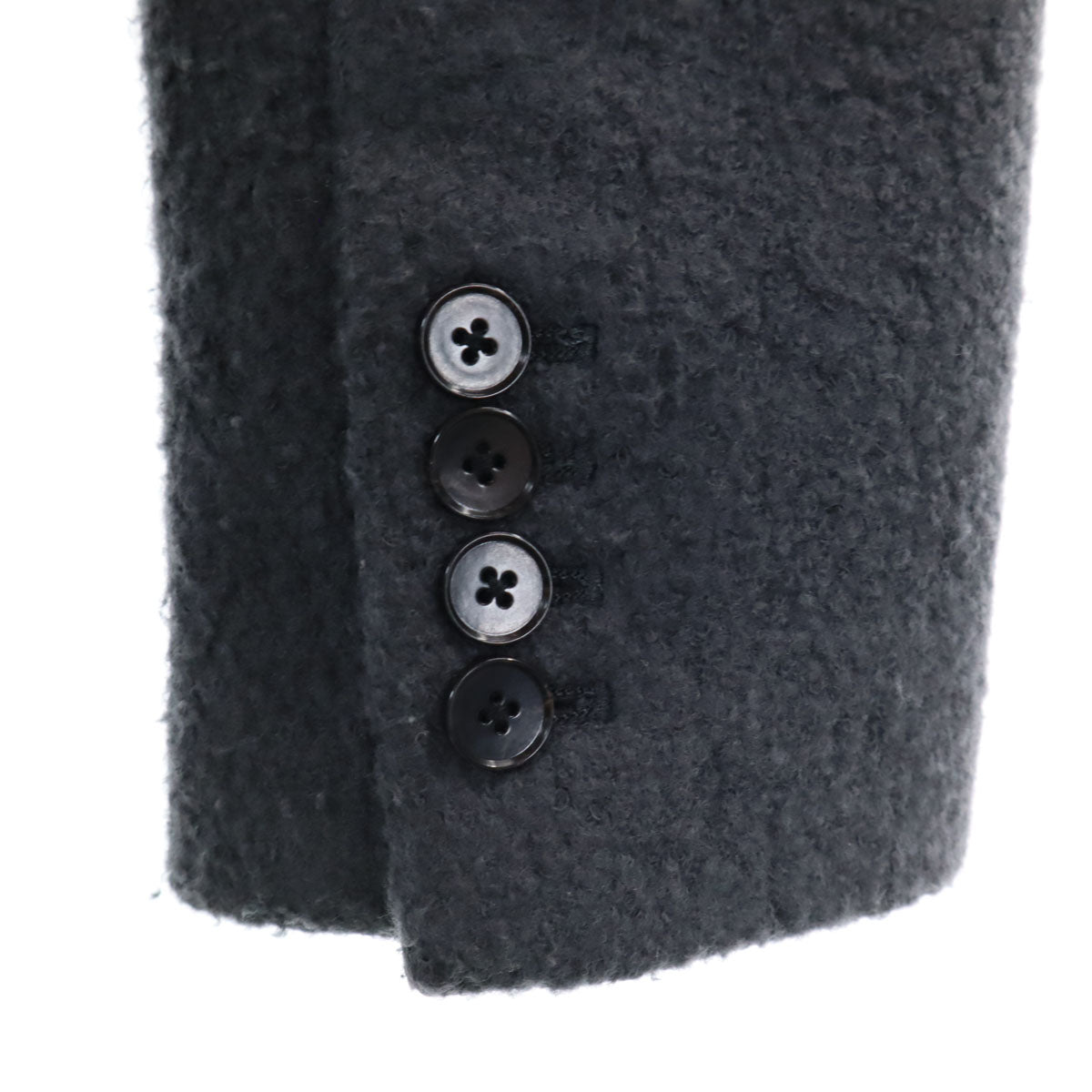 AK+1 エーケー ワン ウール パイル ダブル ジャケット 36 チャコールグレー BEAMS ビームス レディース