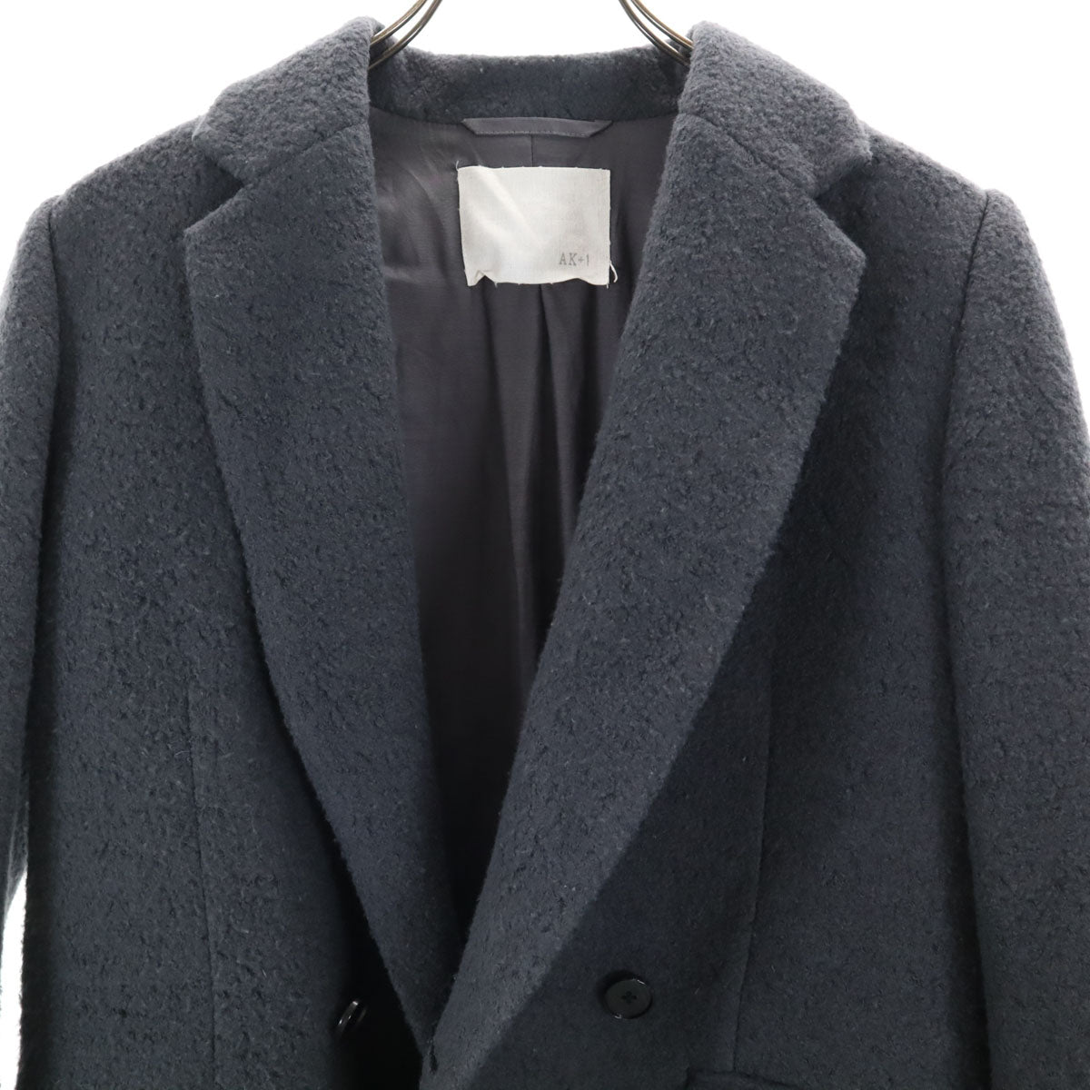 AK+1 エーケー ワン ウール パイル ダブル ジャケット 36 チャコールグレー BEAMS ビームス レディース