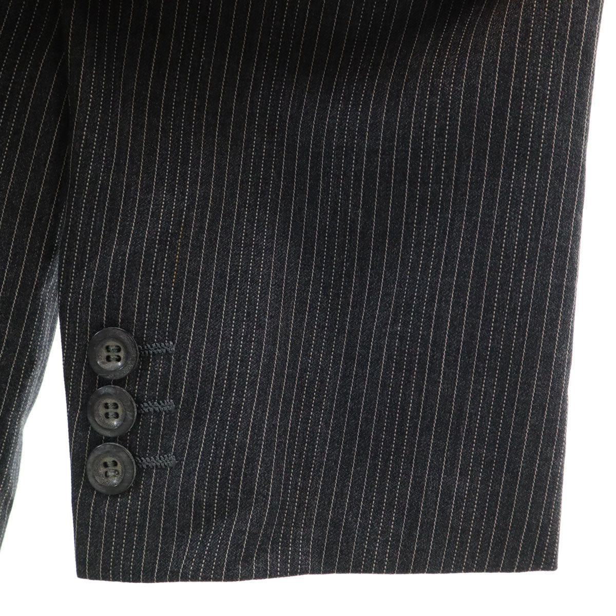 LANVIN ランバン ストライプ柄 テーラードジャケット グレー メンズ