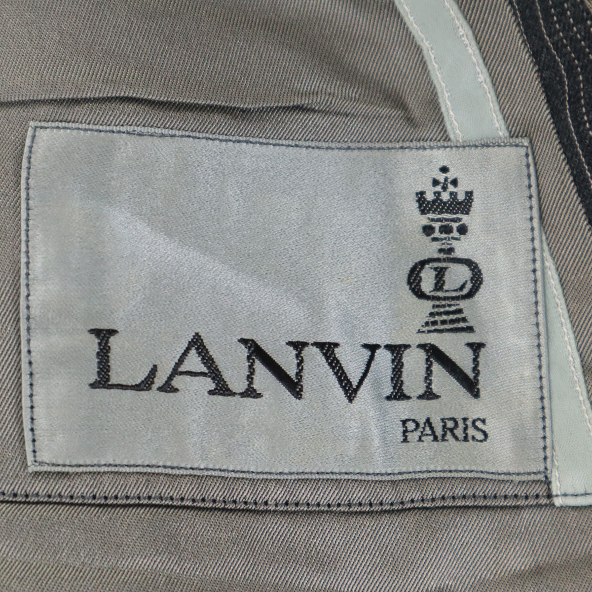 LANVIN ランバン ストライプ柄 テーラードジャケット グレー メンズ