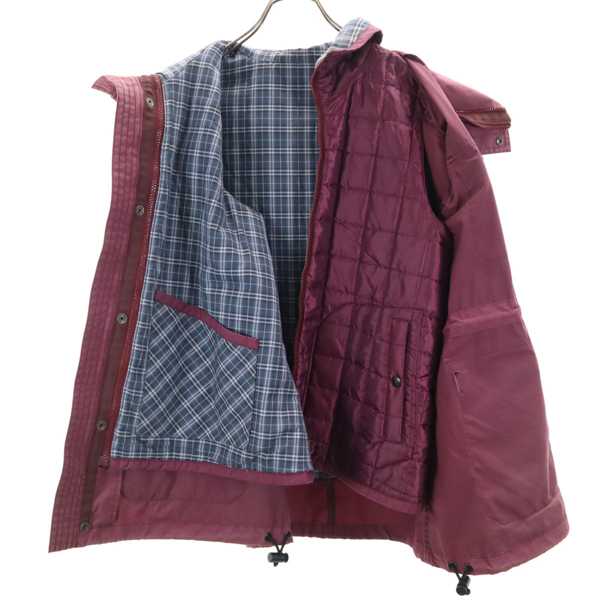 BURBERRY BLACK LABEL バーバリーブラックレーベル マウンテンジャケット L パープル 三陽商会 ライナー付き メンズ