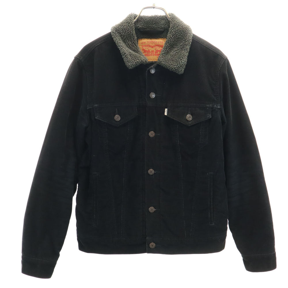 Levi's リーバイス コーデュロイ トラッカー ジャケット S ブラック 裏ボア メンズ