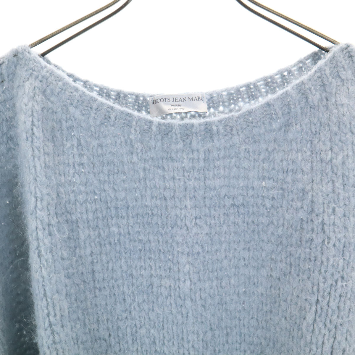 TRICOTS JEAN MARC トリコットジーンマルク フランス製 モヘアブレンド 長袖 セーター ブルー系 ニット レディース
