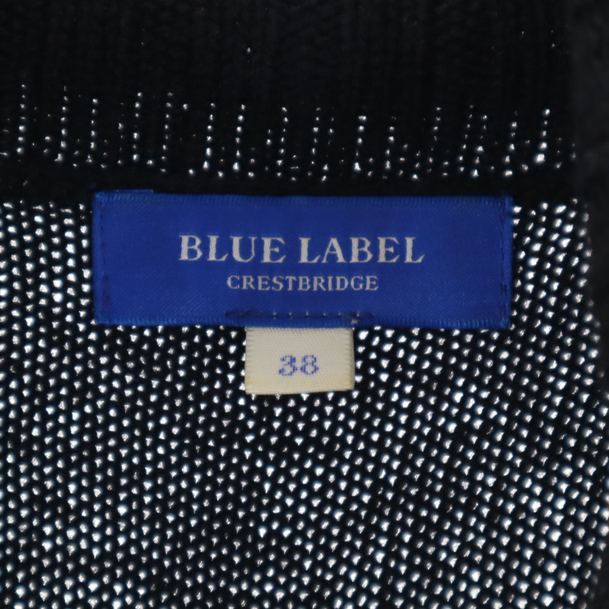 BLUE LABEL CRESTBRIDGE ブルーレーベルクレストブリッジ ウール 長袖 タートルネック セーター 38 ブラック ニット 三陽商会 レディース