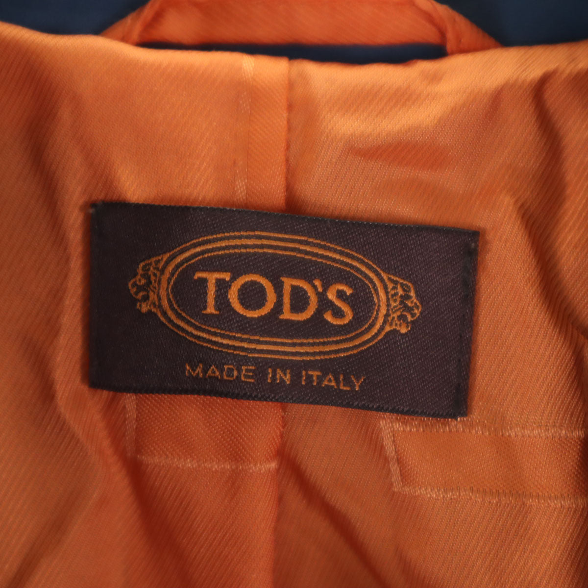 TOD’S トッズ イタリア製 レザージャケット 40 ブルー系 レディース