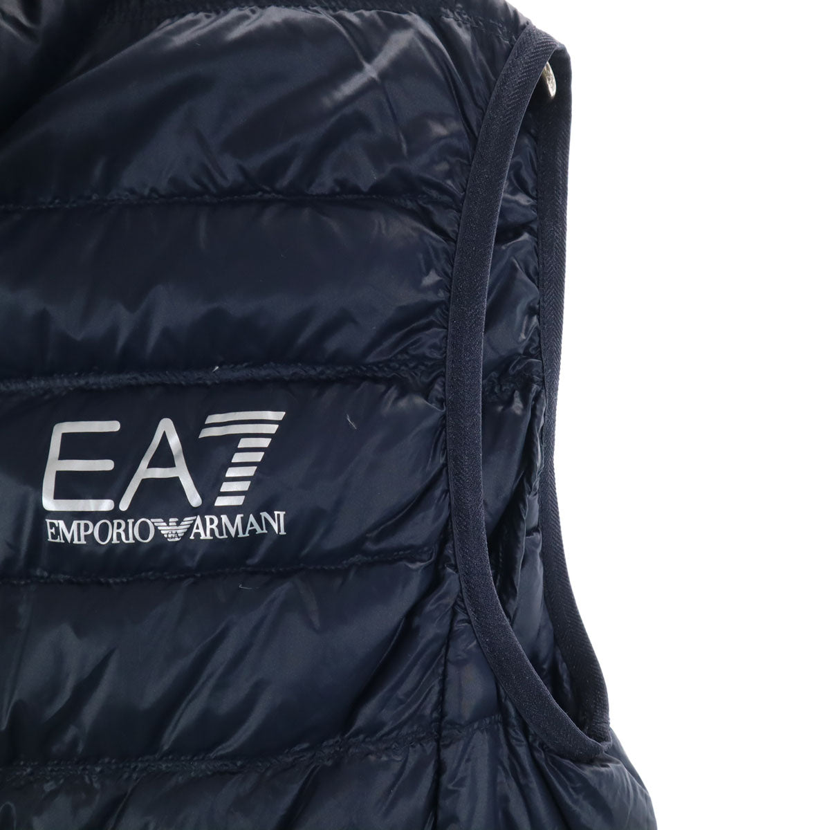 Emporio Armani エンポリオアルマーニ ダウンベスト M ネイビー EA7 収納袋付き メンズ