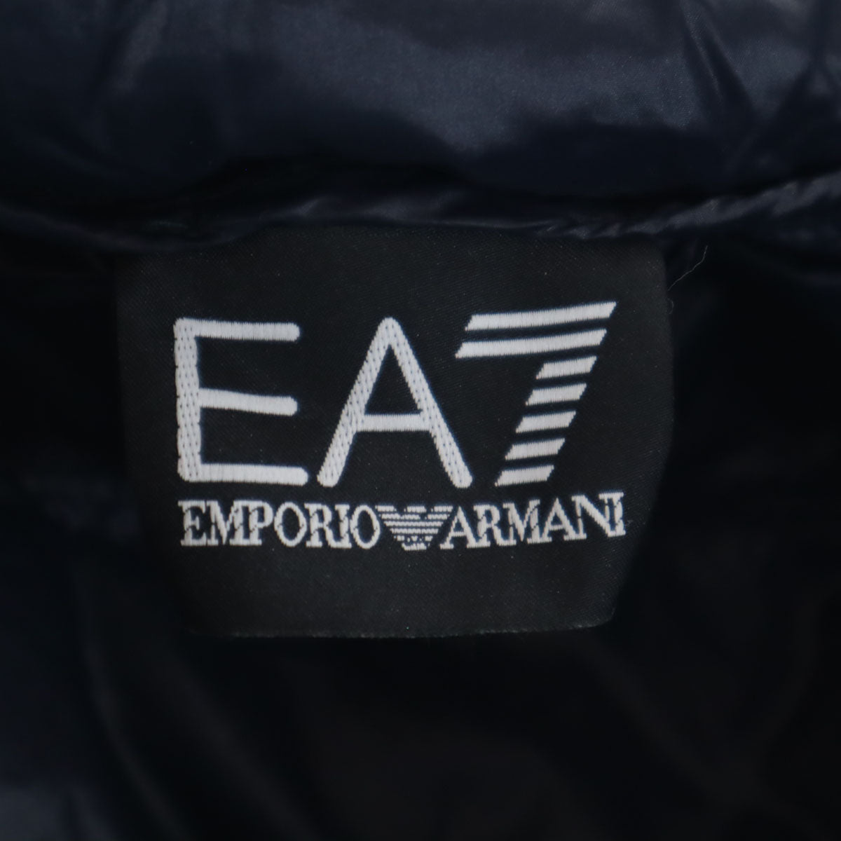 Emporio Armani エンポリオアルマーニ ダウンベスト M ネイビー EA7 収納袋付き メンズ