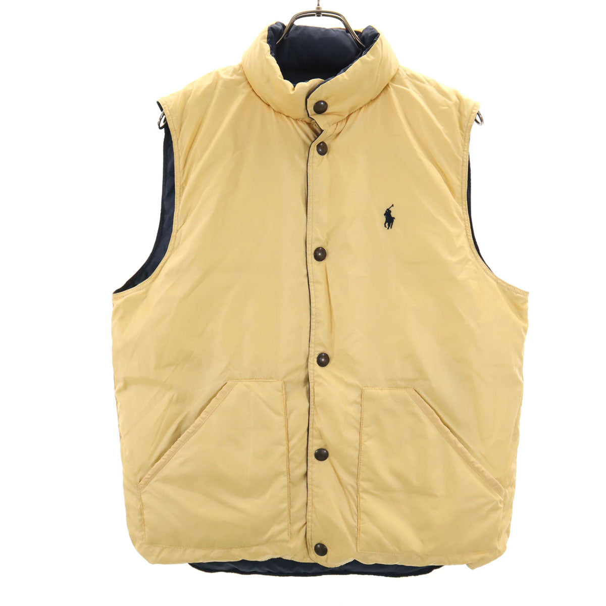 Polo by Ralph Lauren ポロバイラルフローレン 90s 未使用 オールド リバーシブル ダウンベスト M ネイビー タグ付き メンズ