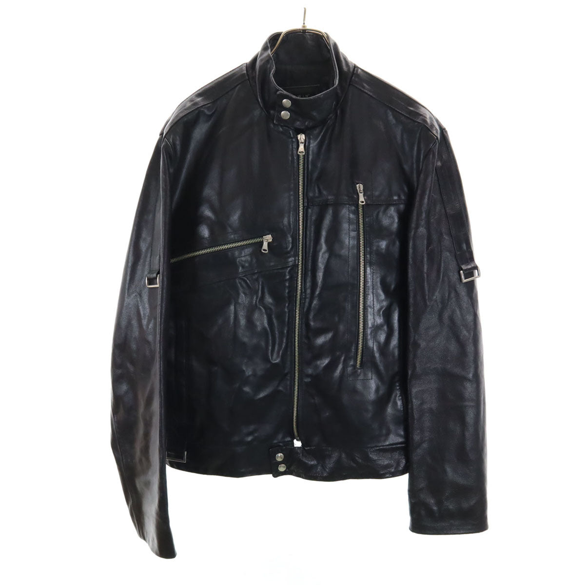 DEWIN イタリア製 レザージャケット ブラック メンズ