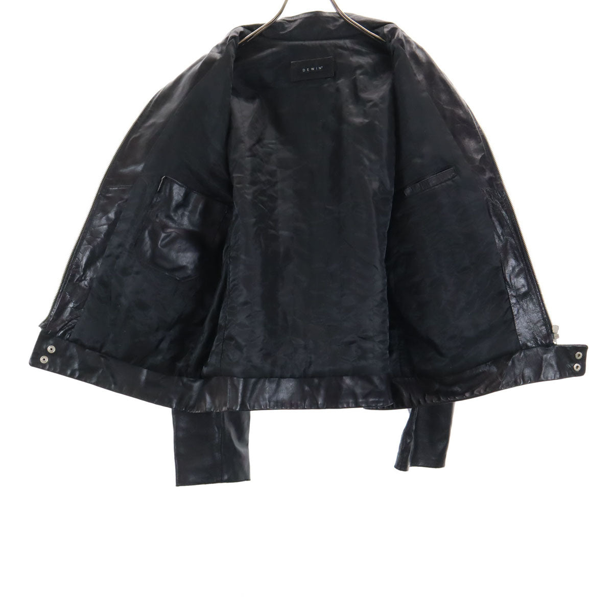 DEWIN イタリア製 レザージャケット ブラック メンズ