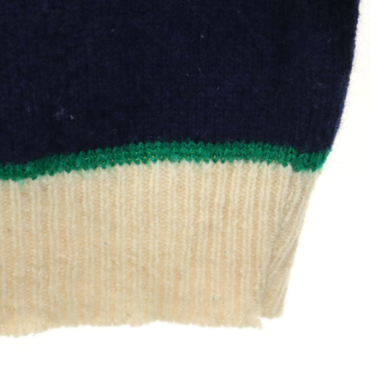 Jantzen ジャンセン 70s USA製 ヴィンテージ ボーダー柄 長袖 セーター XL ブルー系 ニット レディース