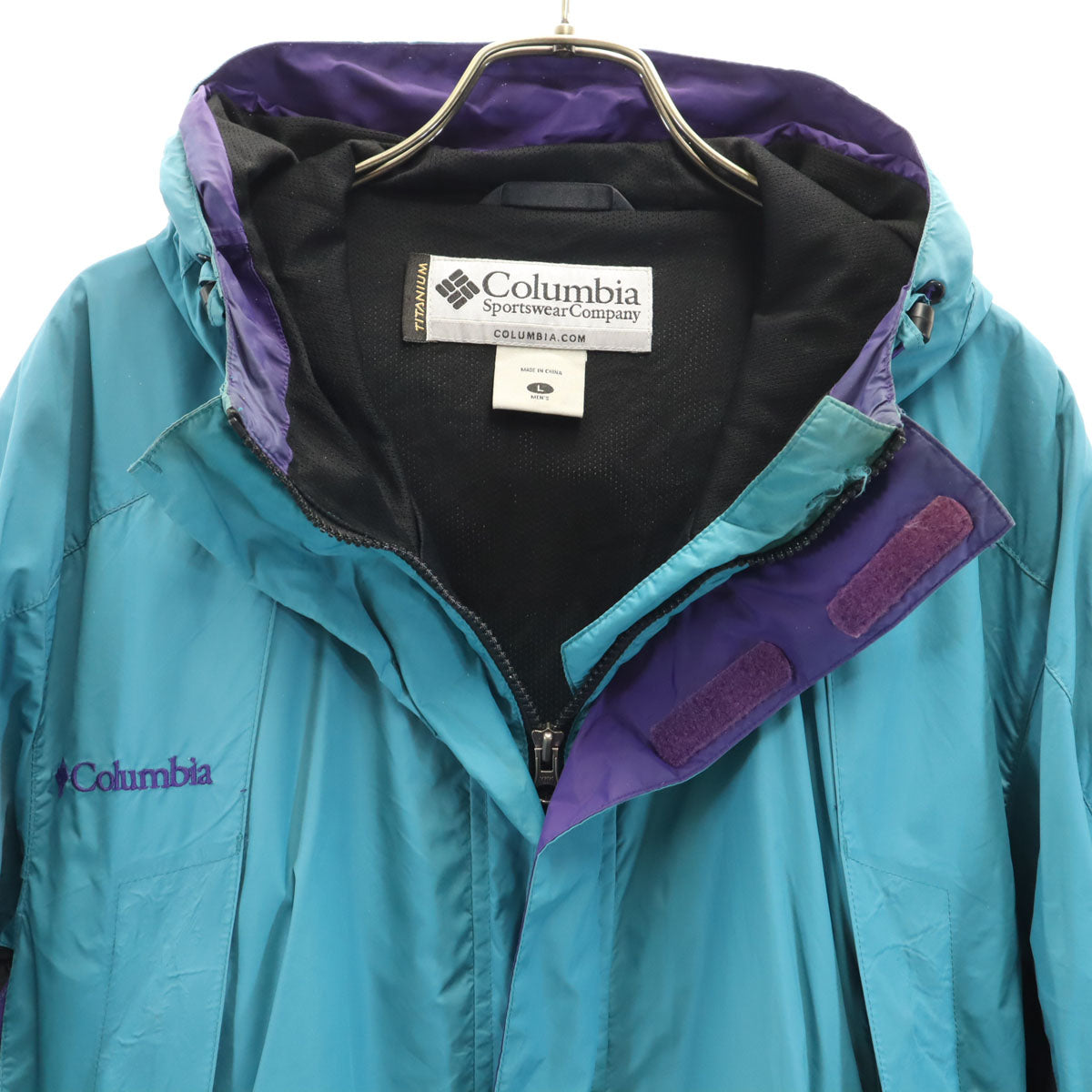 Columbia コロンビア ナイロンジャケット L ブルー系 裏メッシュ アウトドア メンズ