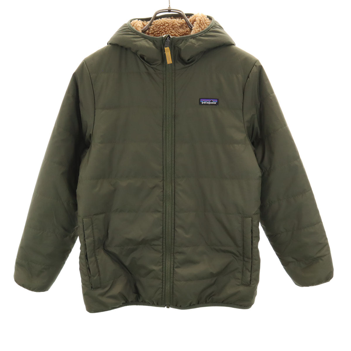 patagonia パタゴニア リバーシブル ボアジャケット カーキ 68095FA21 アウトドア キッズ