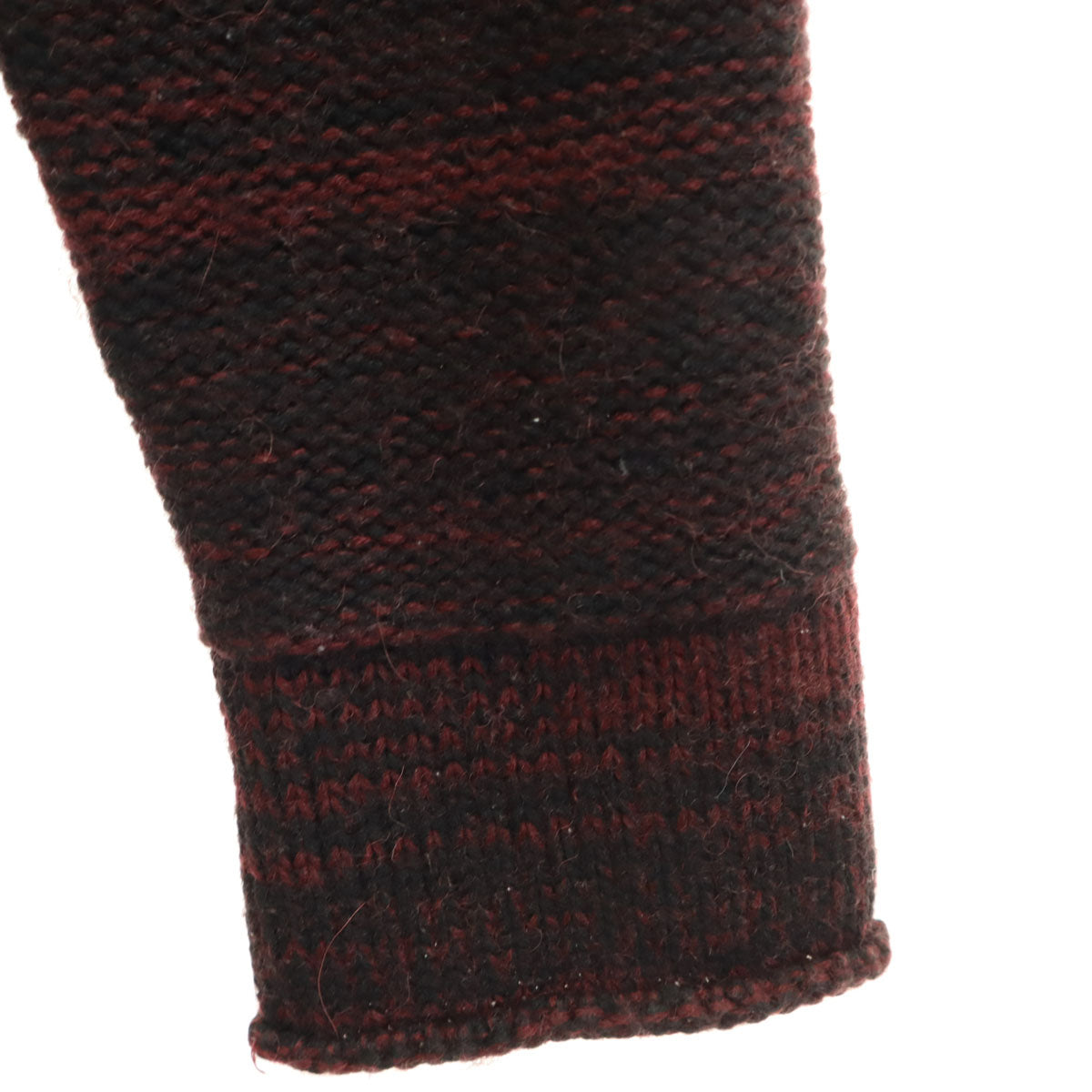 Wizzard ウィザード 日本製 ウールブレンド 長袖 ニット 1 バーガンディー セーター メンズ