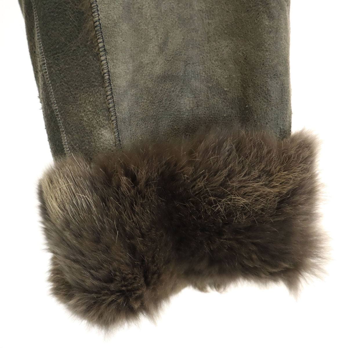 80s 90s フランス製 オールド レザー ジャケット 38 グレー系 レディース