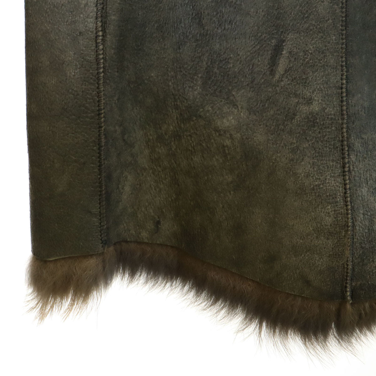 80s 90s フランス製 オールド レザー ジャケット 38 グレー系 レディース