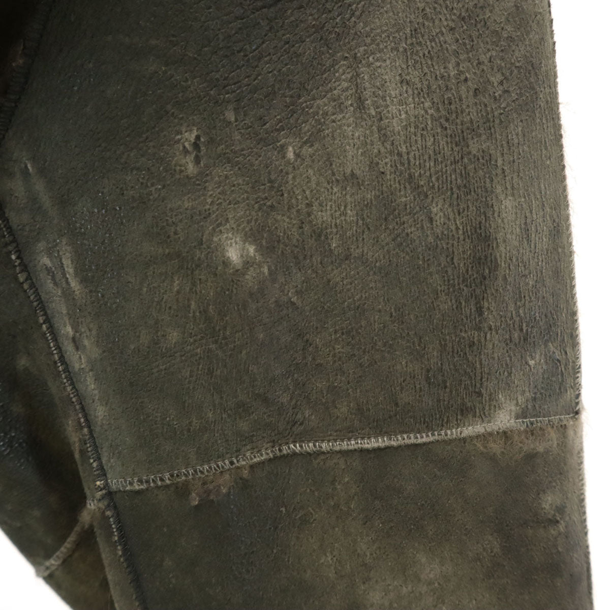 80s 90s フランス製 オールド レザー ジャケット 38 グレー系 レディース