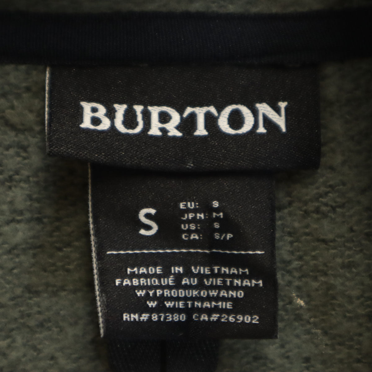 BURTON バートン 長袖 パーカー M グレー系 裏起毛 メンズ