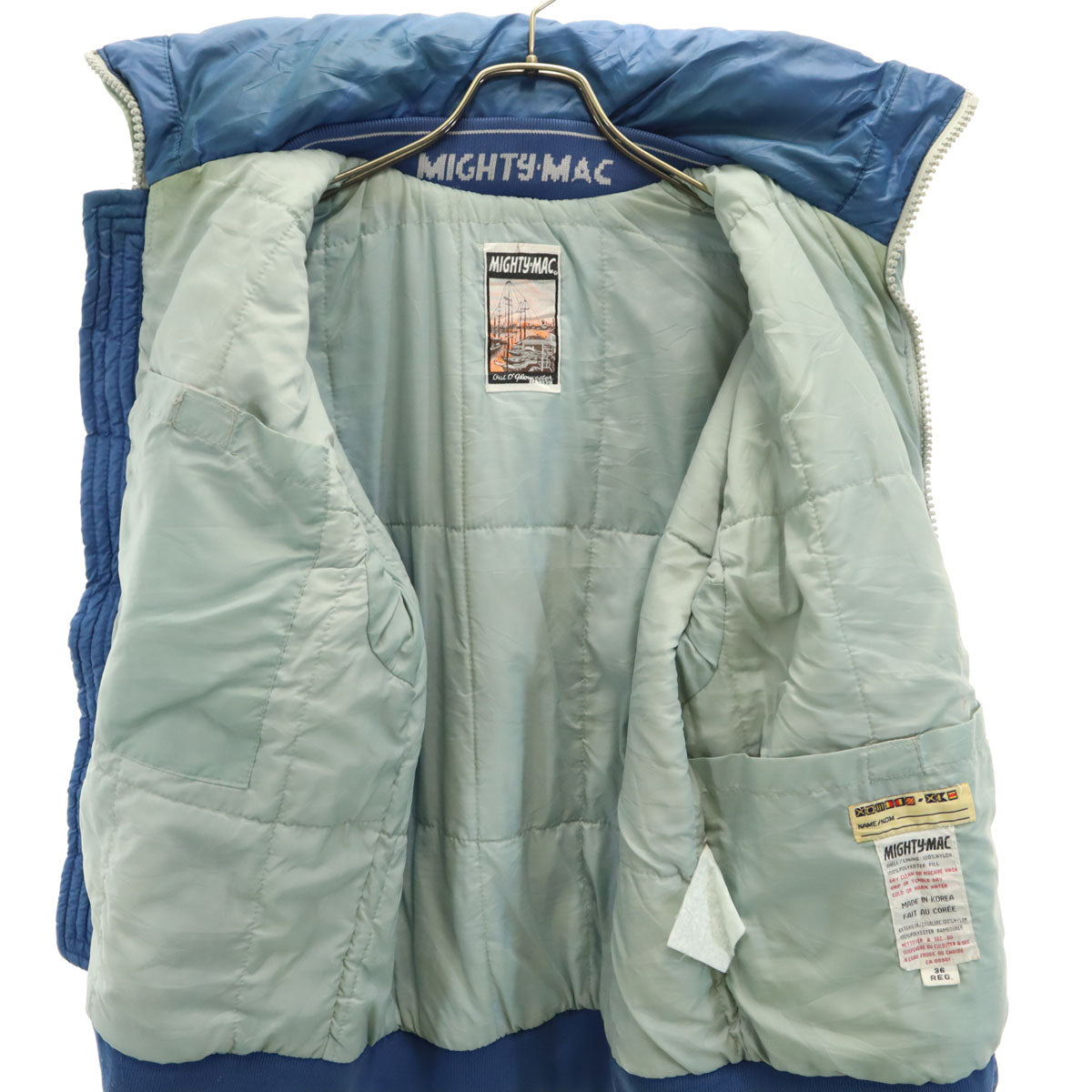 MIGHTY MAC マイティーマック 80s ヴィンテージ T字タロン ジップジャケット 36 ブルー系 メンズ