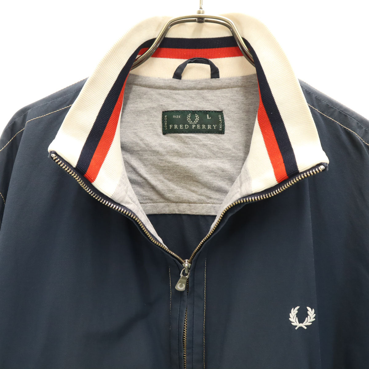 FRED PERRY フレッドペリー イタリア製 ブルゾン L ネイビー系 メンズ
