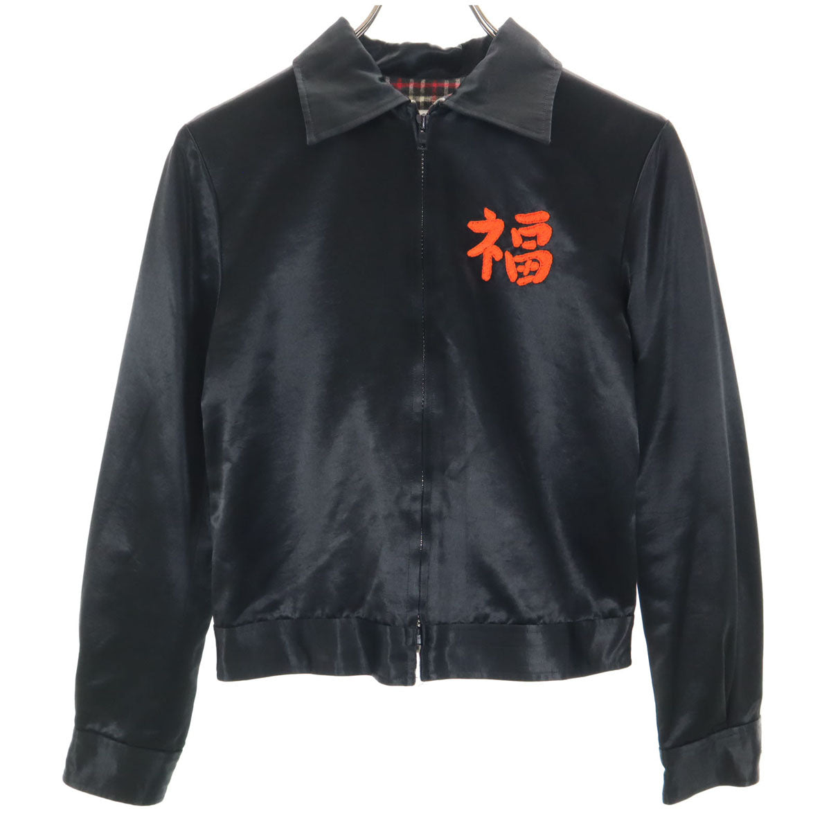 OZONE ROCKS オゾンロックス 日本製 バック刺_ ジップジャケット ブラック系 レディース