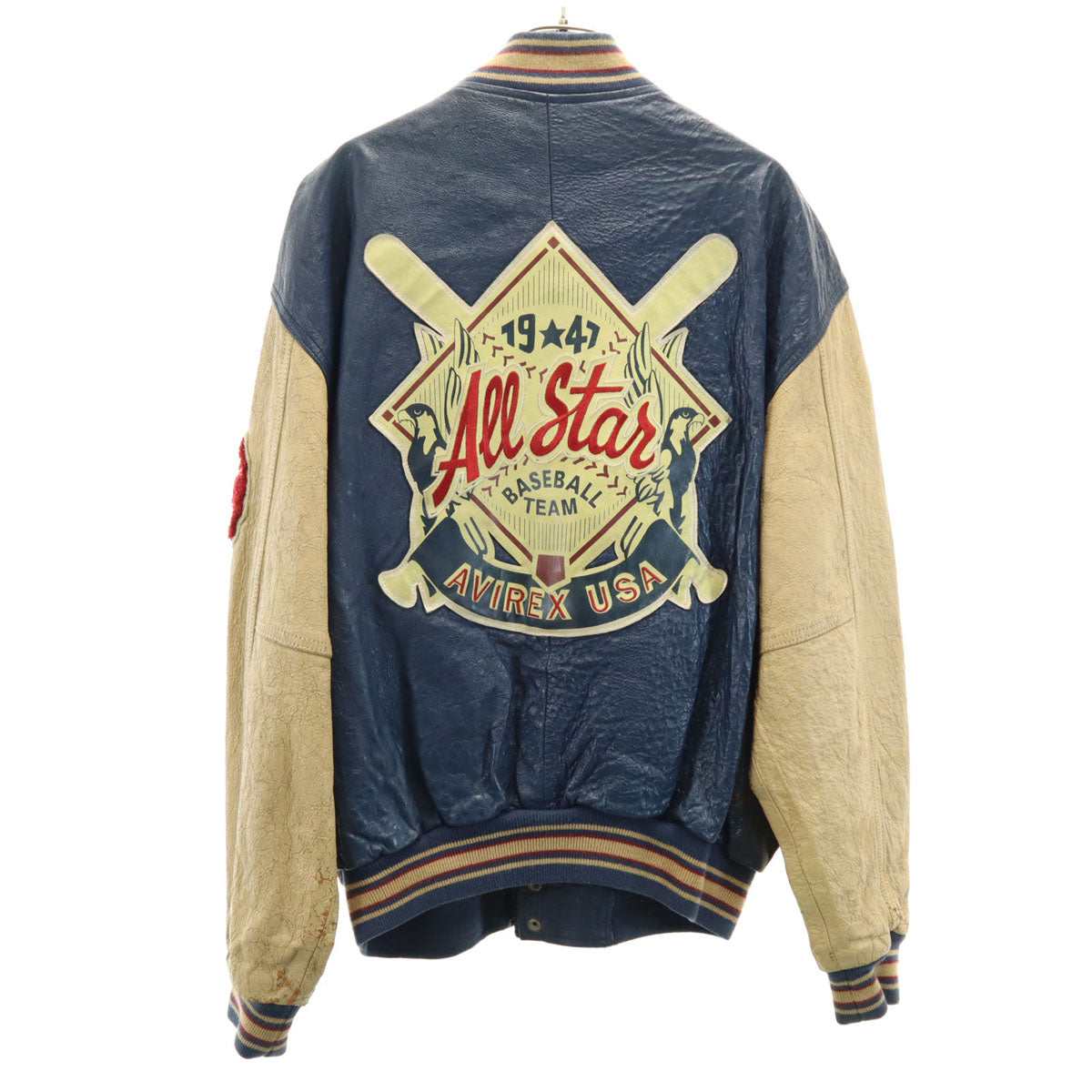 AVIREX アヴィレックス 70s バーシティ ジャケット L ブルー系 メンズ