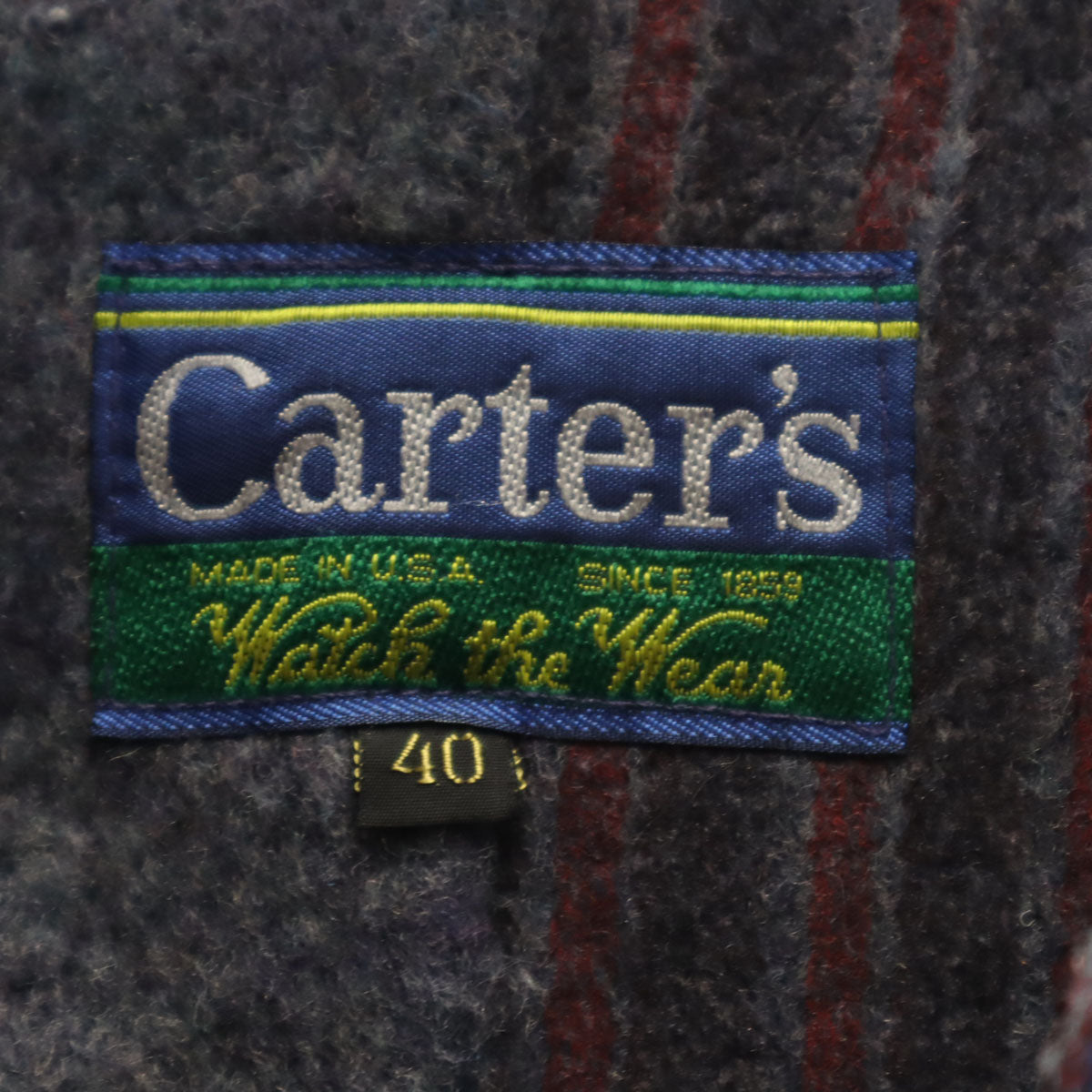 CARTER'S カーターズ 80s 90s USA製 オールド デニム カバーオール 40 インディゴ 裏ブランケット メンズ