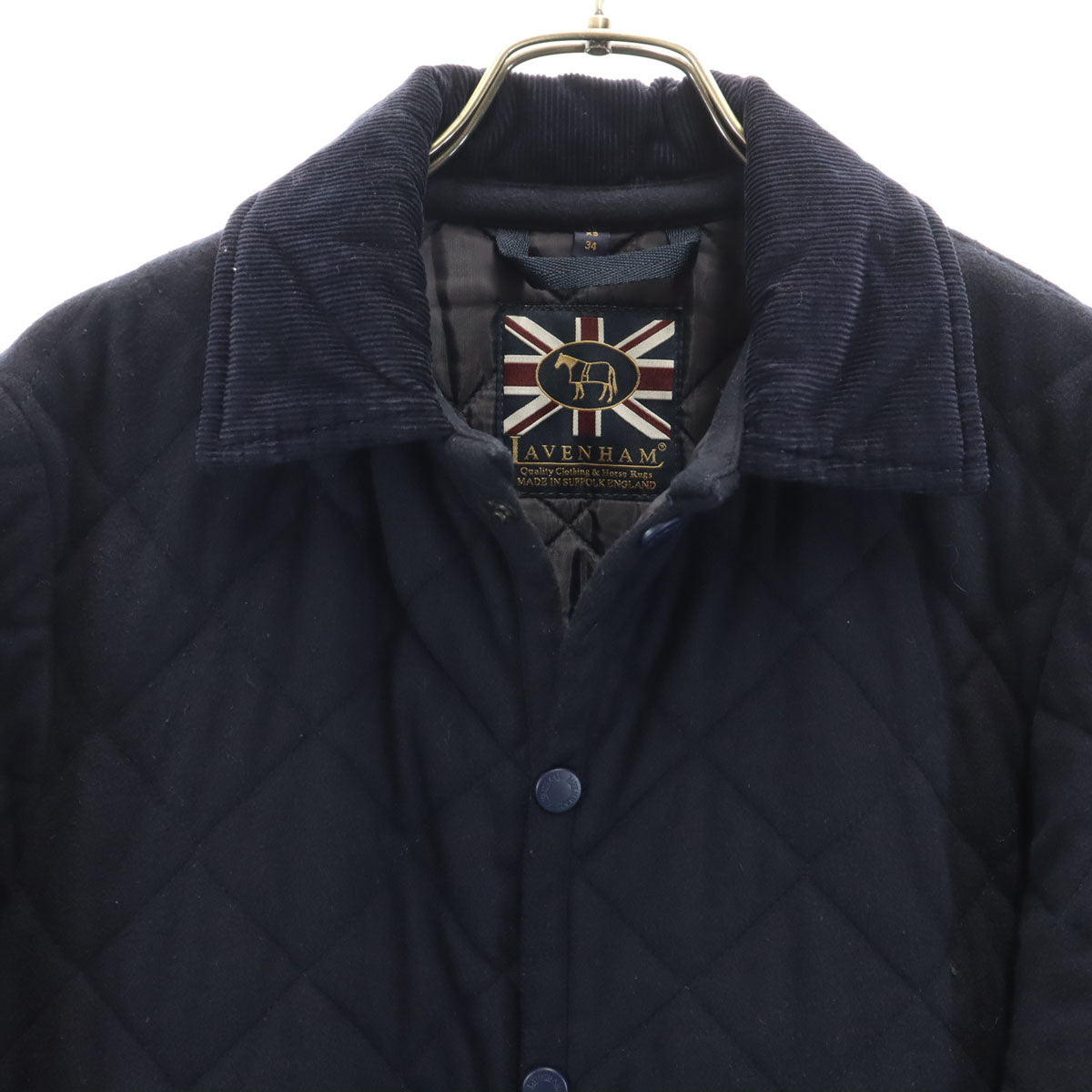 LAVENHAM ラベンハム キルティングジャケット XS ネイビー 中綿 メンズ