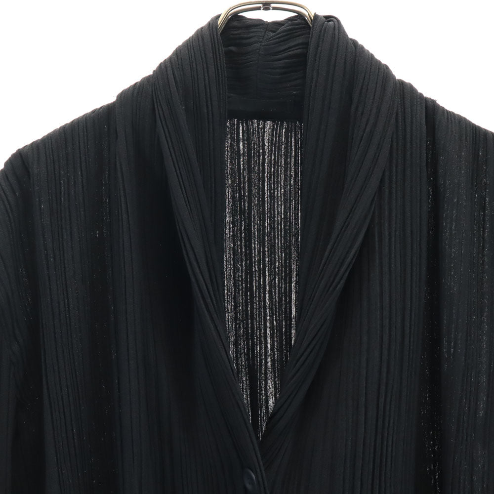 ISSEY MIYAKE イッセイミヤケ 日本製 長袖 カーディガン 3 ブラック レディース