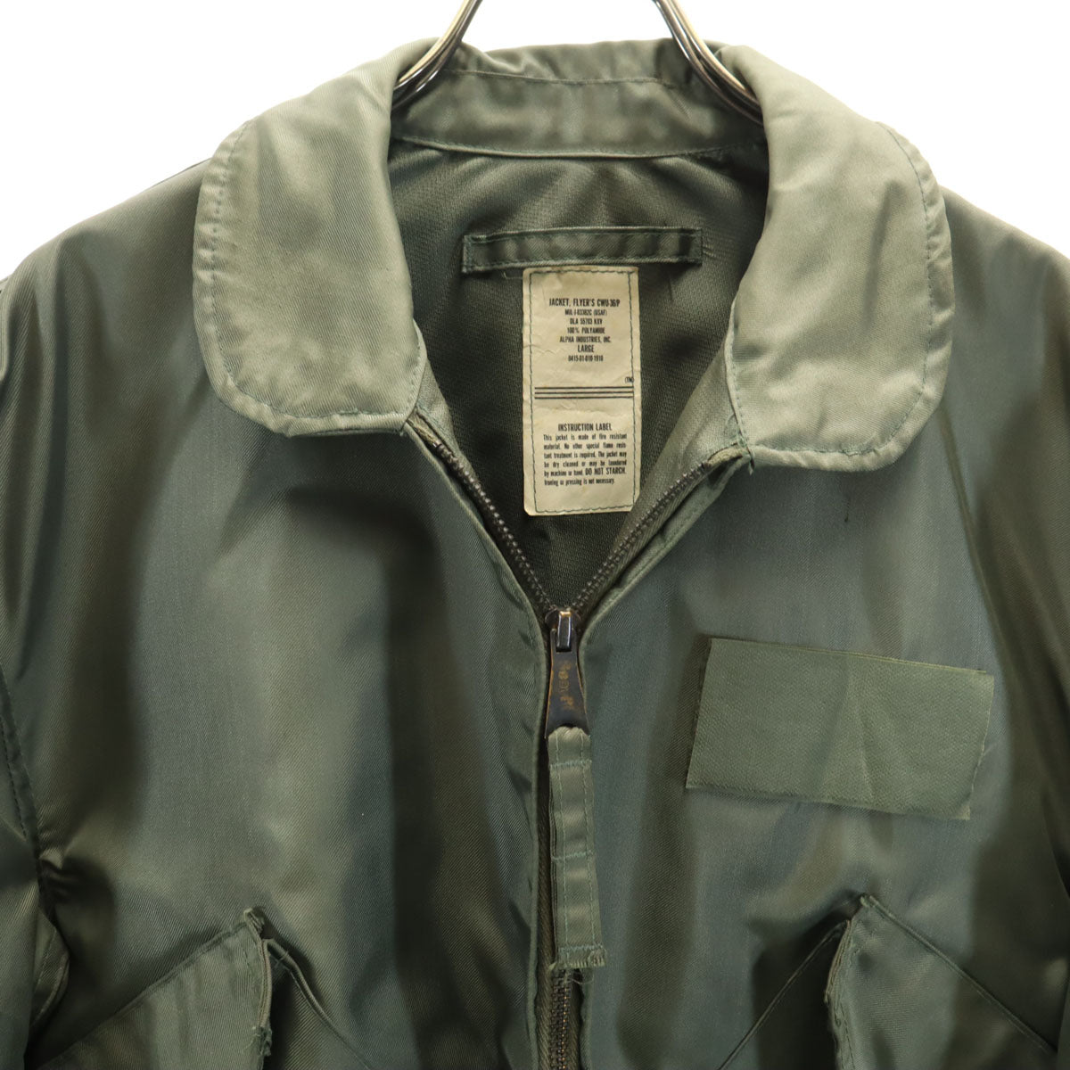 ALPHA INDUSTRIES INC アルファインダストリーズ 80s CWU36P ヴィンテージ アメリカ空軍 フライトジャケット L カーキ メンズ