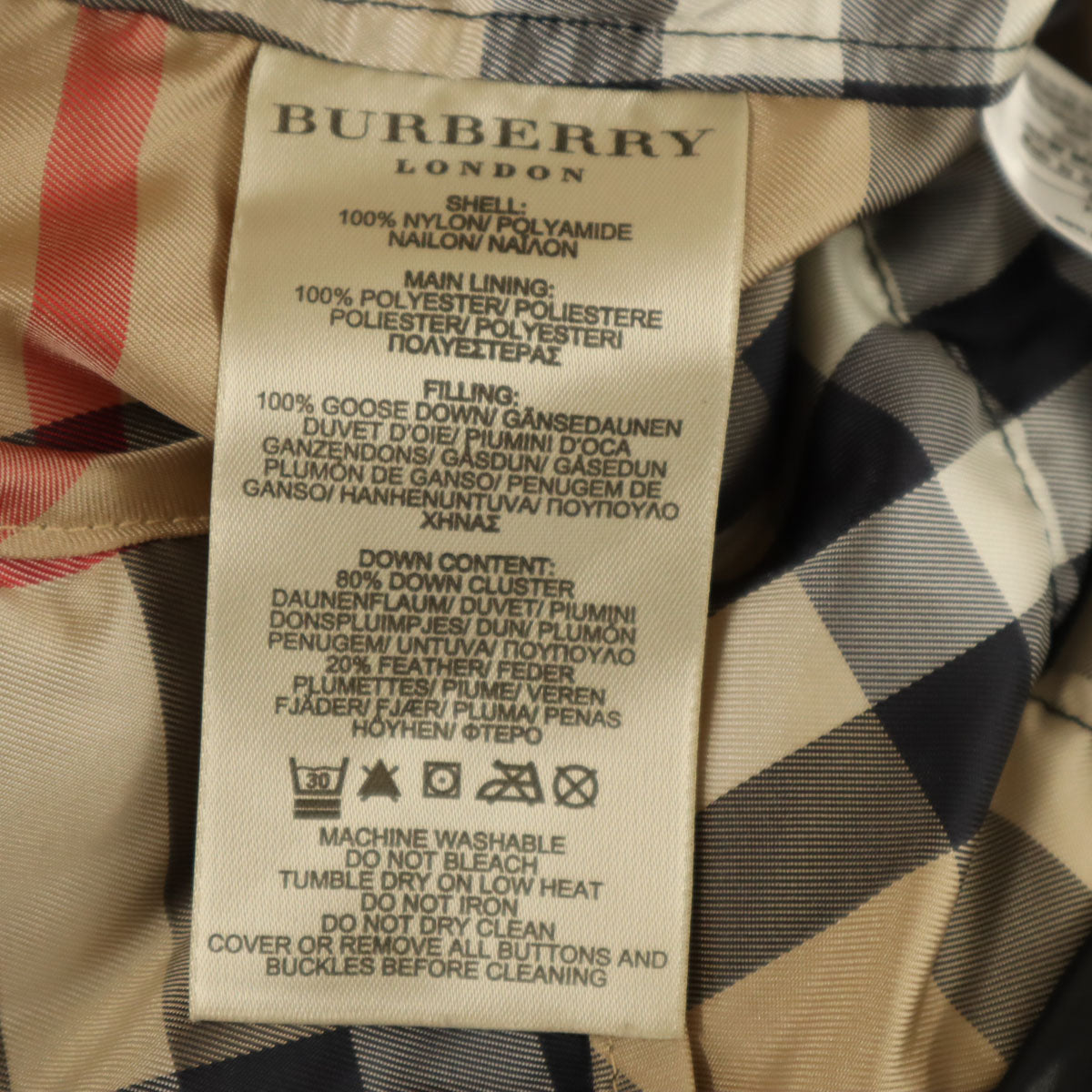 BURBERRY LONDON バーバリーロンドン ダウンジャケット 12 ブラック