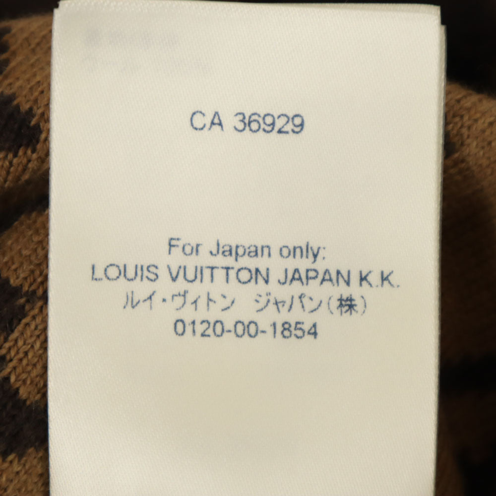 LOUIS VUITTON ルイヴィトン 21AW イタリア製 ウールブレンド NBA モノグラム グラフィックジップアップ ブルゾン XL ブラウン メンズ