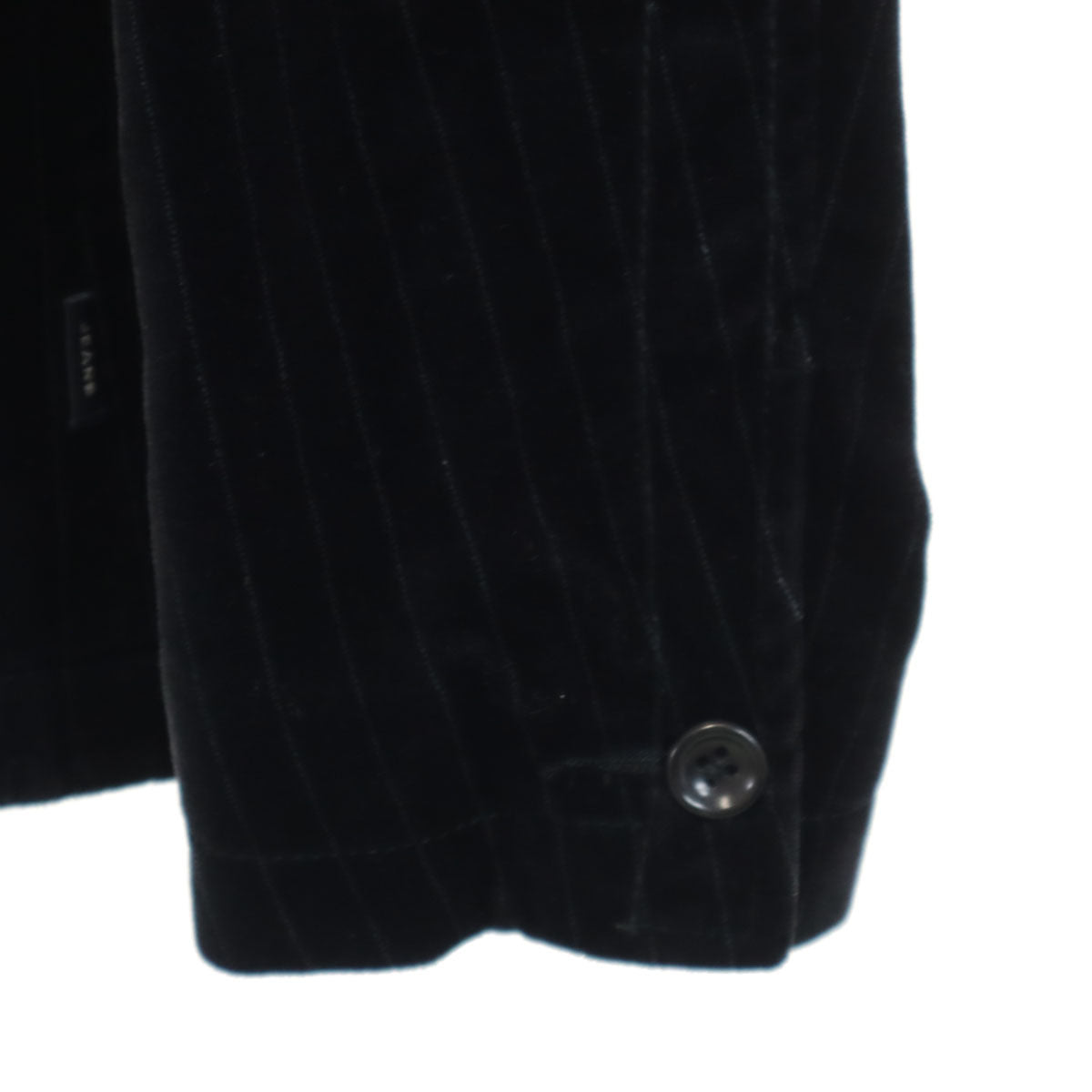 Paul Smith JEANS ポールスミスジーンズ ストライプ柄 ベロア テーラードジャケット L ブラック メンズ