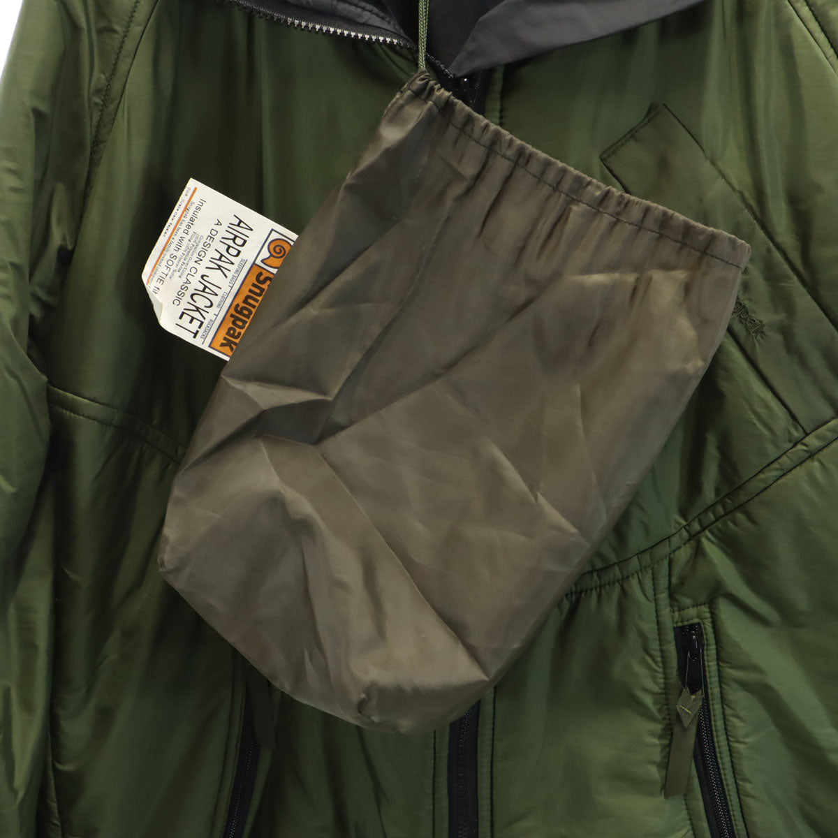 Snugpak スナグパック イギリス製 エアパック ジャケット カーキ リバーシブル 収納袋付き アウトドア メンズ
