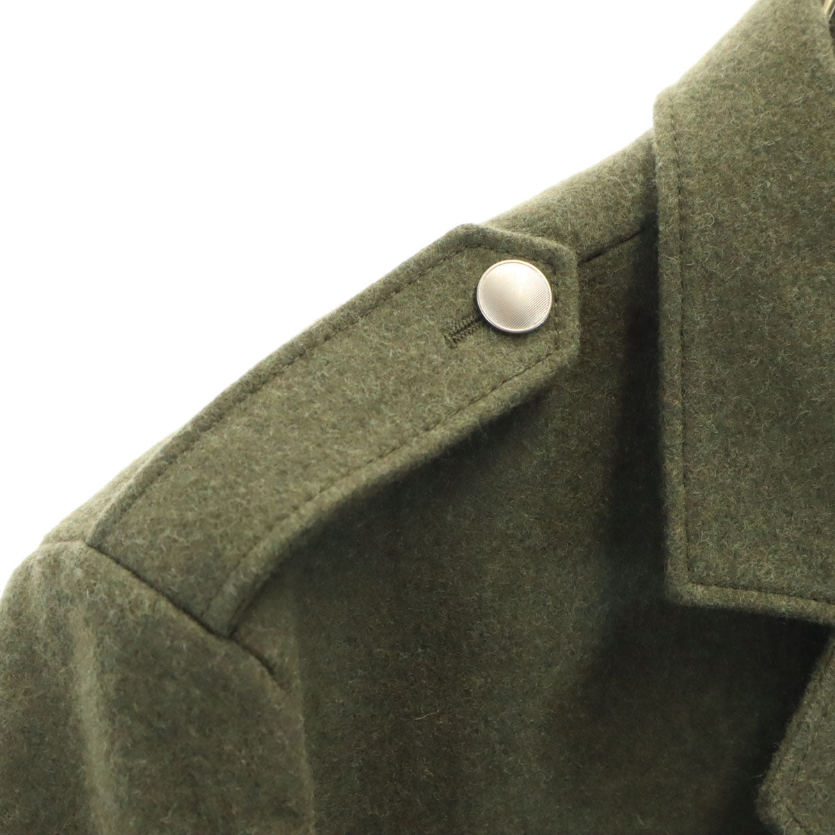 PRADA プラダ 19AW メルトン ミリタリージャケット 48 カーキ ACU1 メンズ