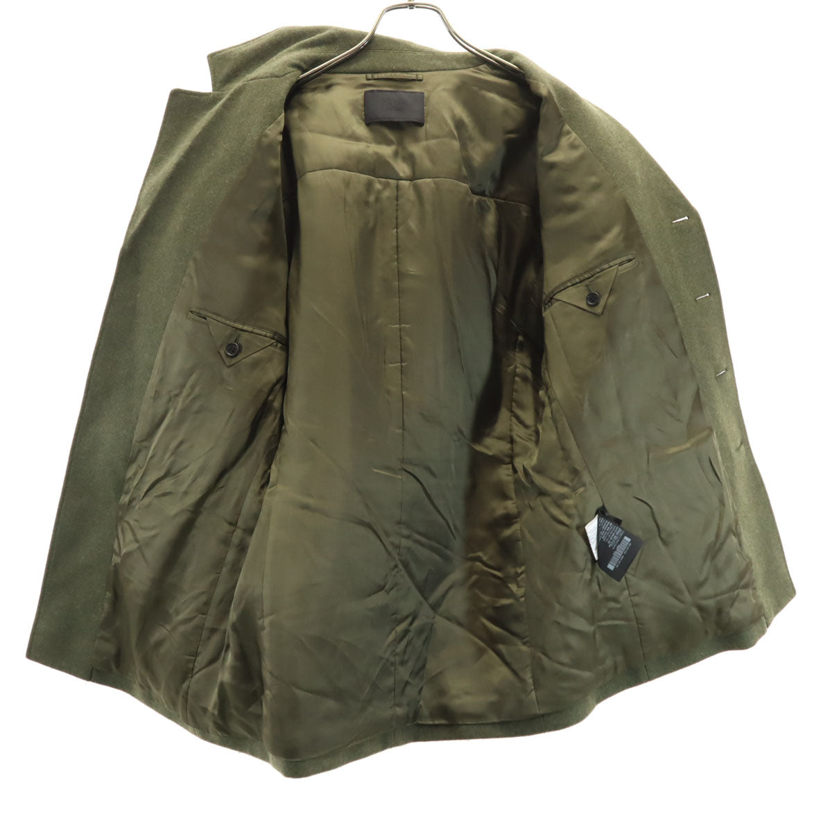 PRADA プラダ 19AW メルトン ミリタリージャケット 48 カーキ ACU1 メンズ