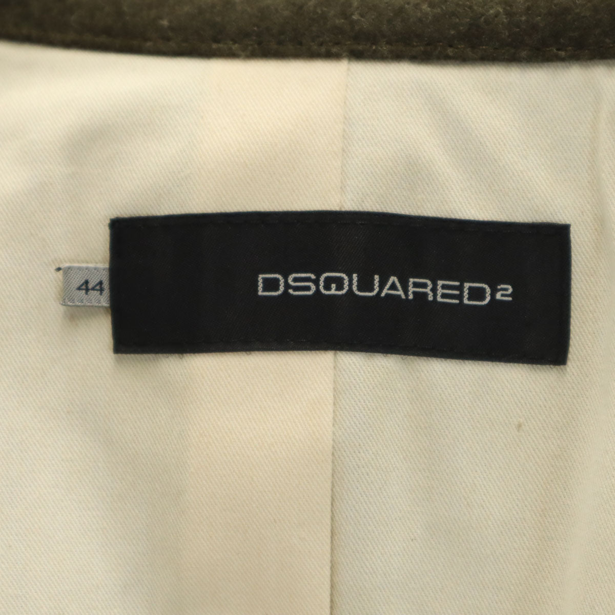 DSQUARED2 ディースクエアード イタリア製 メルトン ピーコート 44 カーキ Pコート メンズ