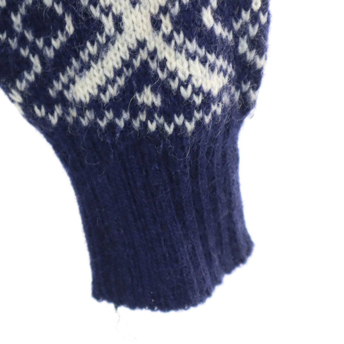 KAARE GIOSE 80s 90s ノルウェー製 オールド 総柄 長袖 セーター 50 ネイビー ニット メンズ